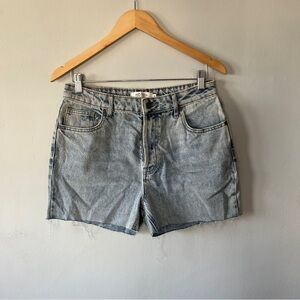 Hidden Jeans Acid Wash Light Denim High Waist Shorts Size 29